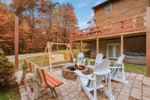 38-print-Autumn Retreat in a Forest Backyard